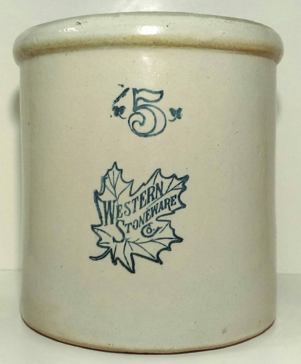 Antique 5 Gallon Stoneware Crock made by Western Stoneware CO Etsy