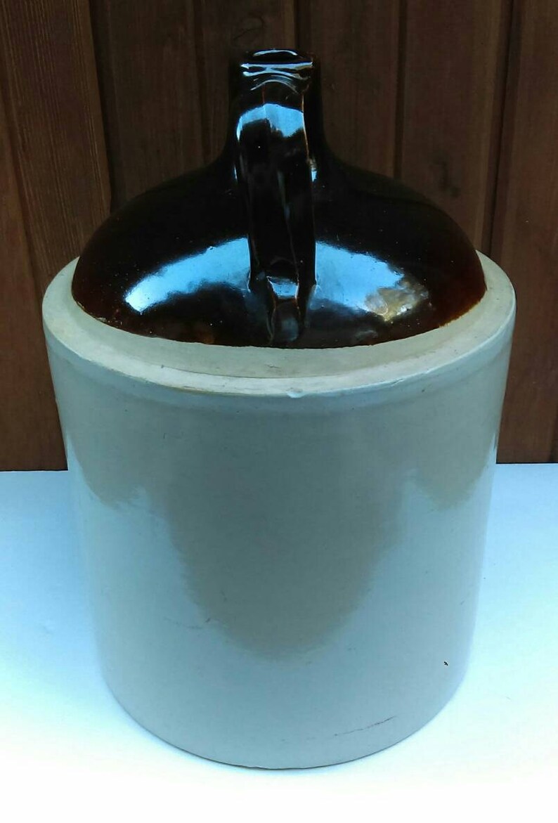 Antique 5 Gallon Stoneware Crock5 Gallon Shoulder Handle Jug Etsy
