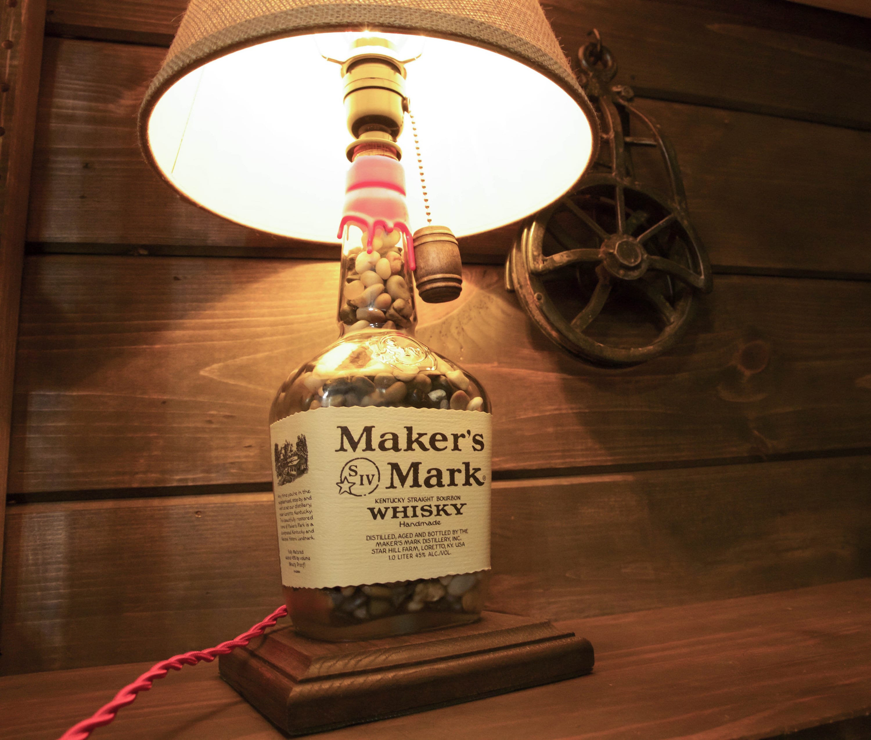 Woodford Reserve Bourbon Bottle Lamp whiskey Lamp/ Mancave / Fathers Day  Gift / Gifts for Him / Groomsmen Gift 