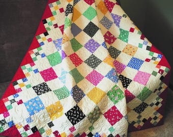 Diamond Patch Quilt Pattern PDF: Charm Pack Friendly, 5 Sizes