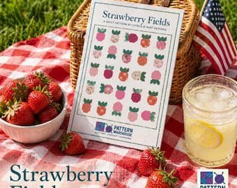Strawberry Quilt Pattern: Printed, Fat Quarter Friendly, 48 x 48 Inches