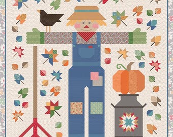 Quilted Scarecrow Quilt Pattern by Lori Holt - It's Sew Emma/Bee in my Bonnet Co. - Printed Paper Booklet