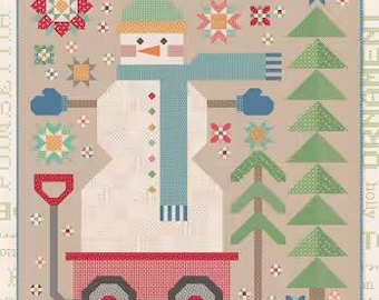 Quilted Snowman Quilt Pattern by Lori Holt - It's Sew Emma/Bee in my Bonnet Co. - Printed Paper Booklet