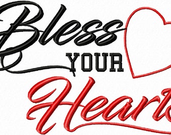 Bless your Heart Machine Embroidery design
