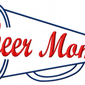 Cheer Mom Megaphone - Large machine embroidery design - Jacket backs