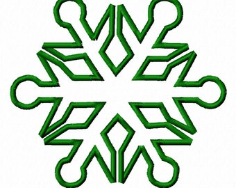 5 inch Snowflake Applique Embroidery design