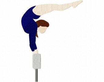 5 x 7 Gymnast Machine Embroidery design.