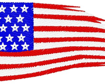 Distressed Flag, Distressed Support Police Machine Embroidery Design