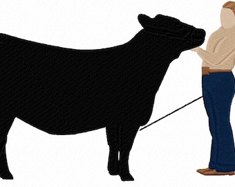 4H, Bovine show cow  Machine Embroidery Design