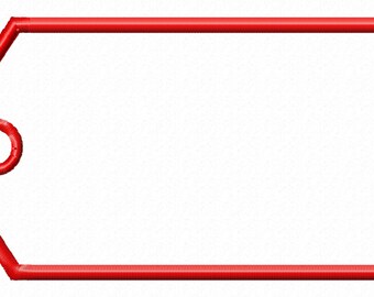ITH Gift tag 5 INCH Machine embroidery design