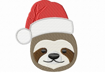 Santa Sloth Machine embroidery designs
