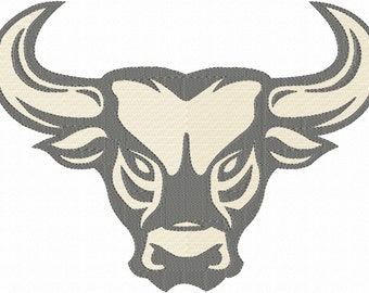 Large Bull Machine Embroider Design
