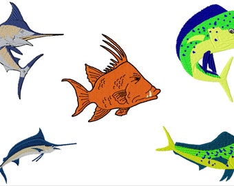 Game Fish / Sportfish Embroidery Designs 4x4