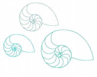 SPIRAL SHELL Quilt Design in 2 styles 3 sizes each