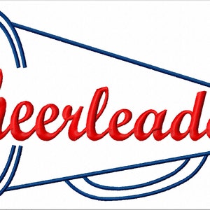 Cheer Mom Megaphone - Large machine embroidery design - Jacket backs