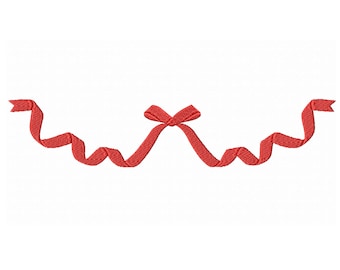 Large Ribbon Machine Embroidery Design