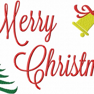Merry Christmas Large Embroidery design