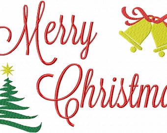 Merry Christmas Large Embroidery design