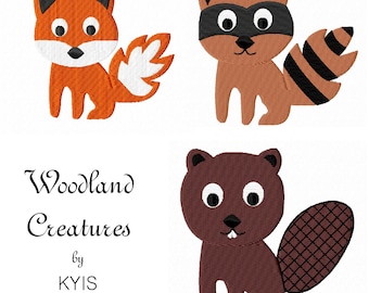 Woodland Creature Embroidery designs Cute Baby Animals Trendy for Nurseries