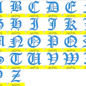 PES 3 inch Old English font