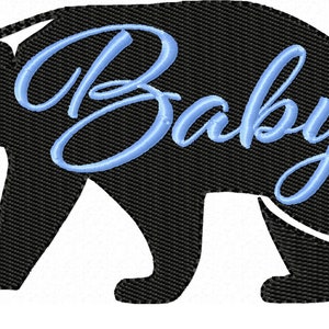 Baby Bear Machine embroidery design