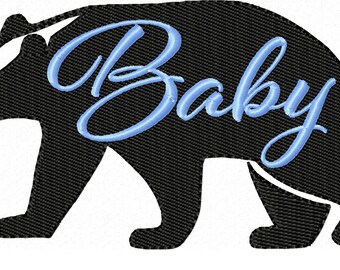 Baby Bear Machine embroidery design