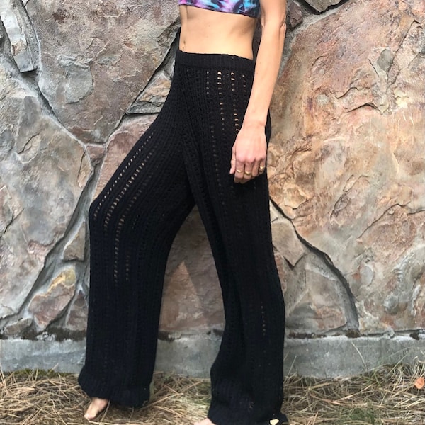 Crochet Lace Pants Etsy