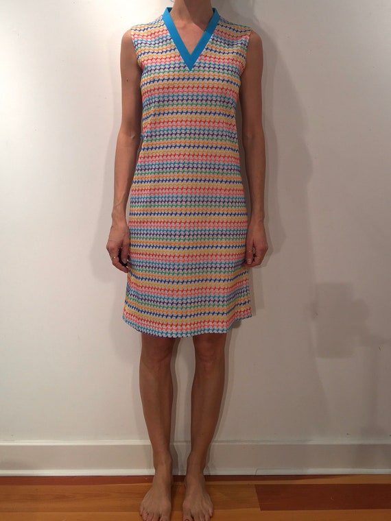 60s Rainbow Super Cute Pride Mini Dress