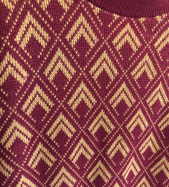 Vintage 60's Women's Acrylic Sweater//Geometric D… - image 3