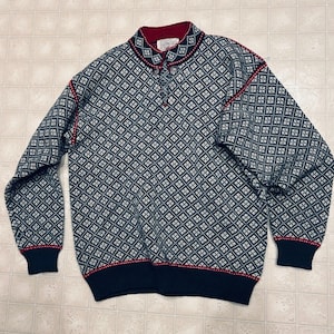 1980&#39;s Warm Nordic Sweater//Nordic Nomad Label//All Wool//Traditional Nordic Styling//Size Men&#39;s Large