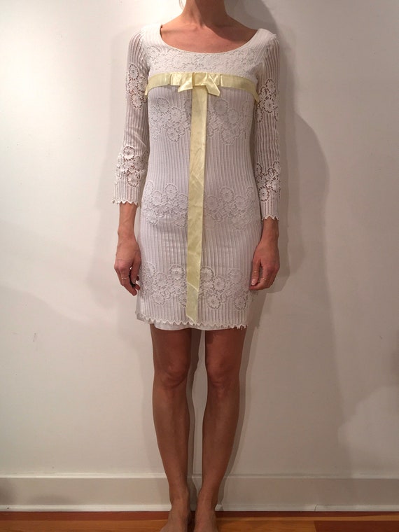 60s mini wedding dress