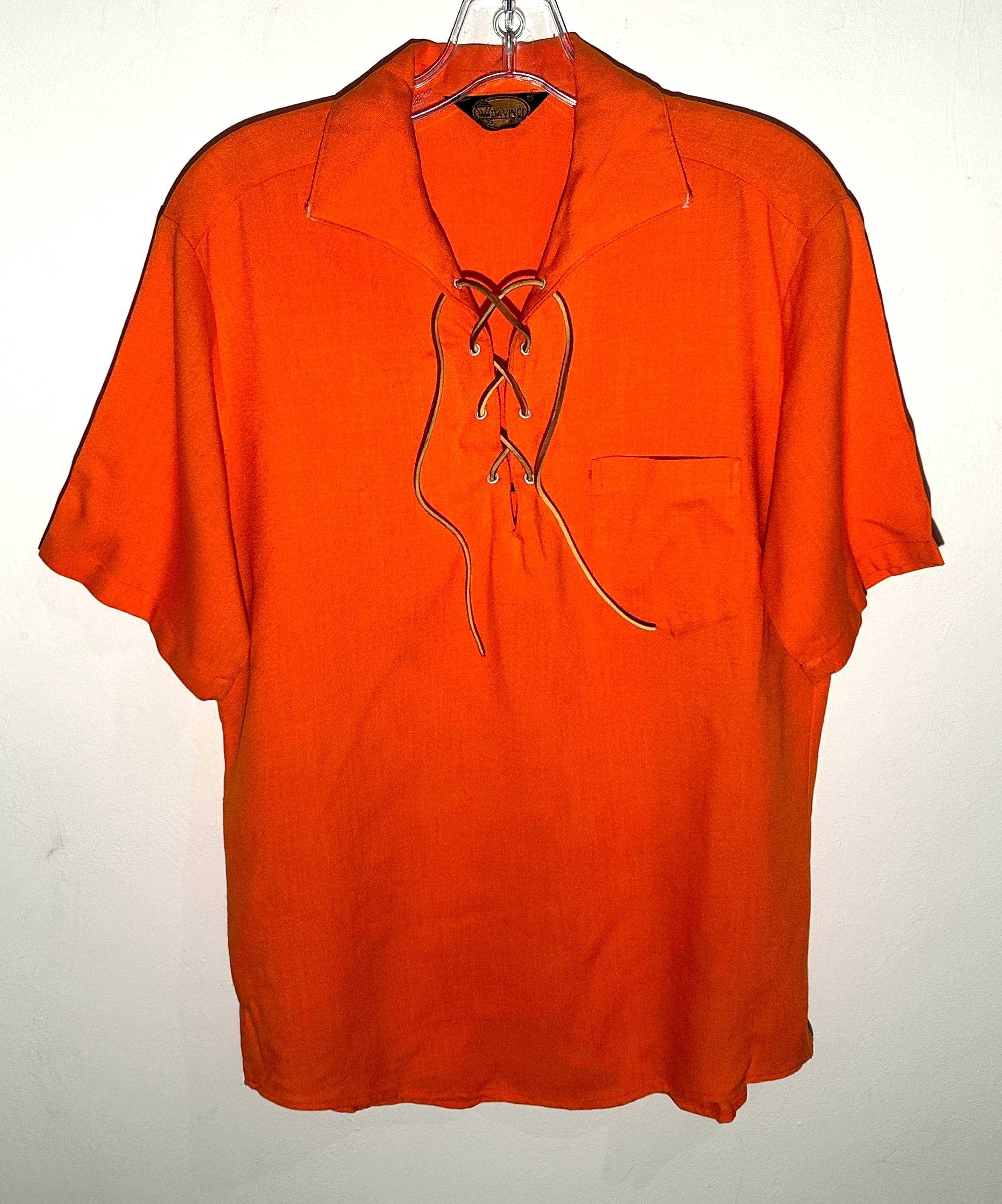 【60~70‘s】Vintage lace up shirt 70s Lace Shirt - Etsy Canada