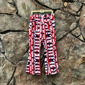 60s Stars And Striped Hippy American Flag Bell Bottoms Vintage Jeans