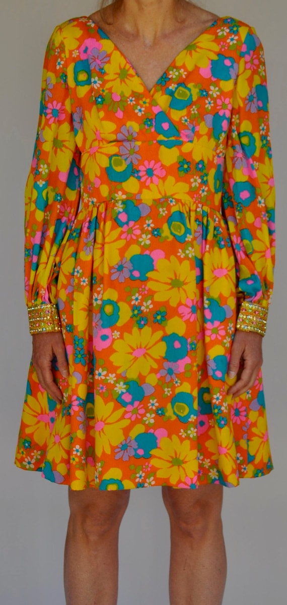 1970's Malcom Starr Disco Style Dress Elinor Simmo