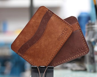 Leather Slim wallet , minimalist wallet Mb pellami