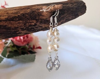 Pearl earrings Sterling Silver, baroque pearl earrings, pearl earrings silver, pearl jewellery, pearl earrings, pearl drop earrings,