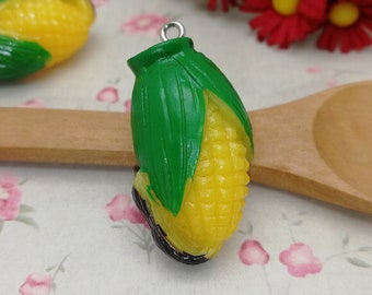 40 Stück Mais-Charms Aus Kunstharz – Süße Dekoration Für DIY, Ostern & Halloween