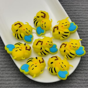 Silicone Bead Honeybee Honey Bee Hornet Focal Bead for Pen Bracelet Necklace Keychain Lanyard , Silicone Bead Bulk DIY Charm Finding ZS1110