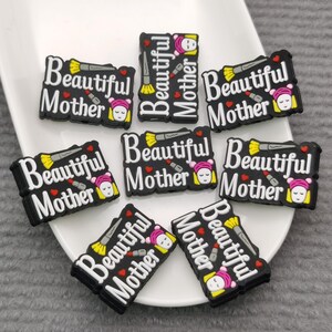 Silicone Bead Beautiful Mother Focal Bead for Pen Bracelet Necklace Keychain Lanyard , Silicone Bead Bulk Wholesale DIY Charm Finding ZS1223