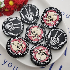 Silicone Bead Halloween Skeleton Skull Hand Focal Bead for Pen Bracelet Necklace Keychain Lanyard , Silicone Bead DIY Charm Finding ZS0312