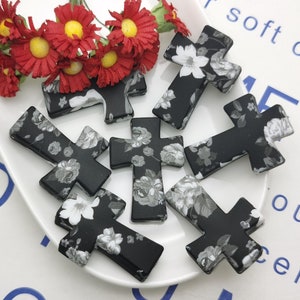 Silicone Bead Flower Jesus Cross Focal Bead for Pen Bracelet Necklace Keychain Lanyard , Silicone Bead Wholesale DIY Charm Finding ZS0674