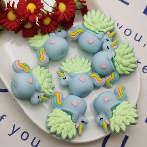 Silikon Bead 3D Einhorn Sukkulente Pflanze Kaktus Fokal Bead für Pen Armband Halskette Schlüsselband Silikon Bead DIY Charm Finden ZS0558