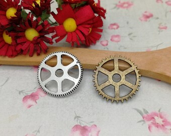 アクセサリー minesin 10/50 Pieces Metal Gear Wheel Pendant Necklace Earring