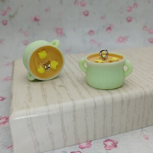 6/20 pieces plastic soup pot souppot coffee cup pendant charm , resin handmade jewelry finding necklace earring decoration accessory ZP0454