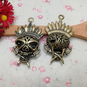 JR71707 Silver Plastic Skull Ring