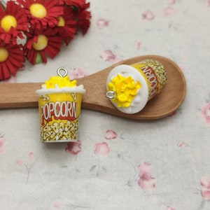 6/20 pieces plastic popcorn pendant charm , resin handmade craft jewelry making DIY finding necklace earring decoration accessory , ZP0480