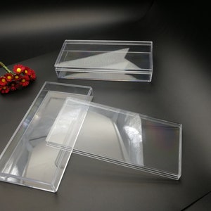2 pieces 155x75x25mm rectangle shape clear PS plastic box , jewelry bead tool wedding party gift display storage acrylic resin box , ZB0122