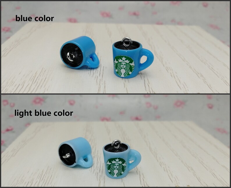 kawaii cute resin acrylic handmade DIY jewelry making necklace earring decoration ZP147 12pcs 16x16x11mm plastic coffee cup pendant charm