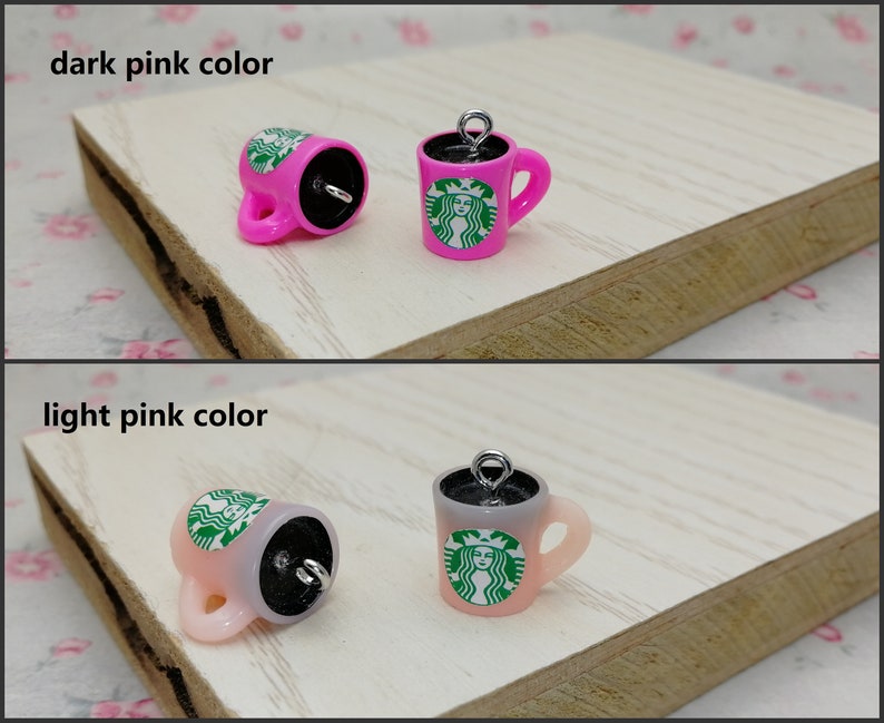 kawaii cute resin acrylic handmade DIY jewelry making necklace earring decoration ZP147 12pcs 16x16x11mm plastic coffee cup pendant charm