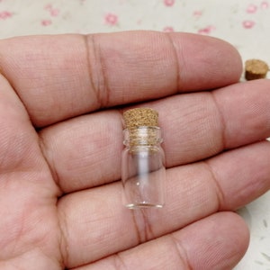 10/50 stuks 18x10mm heldere glazen fles met kurk, 0,5 ml vloeistofhoudende transparante glazen pot flacon huwelijksfeest wensfles voedselveilig ZB0014